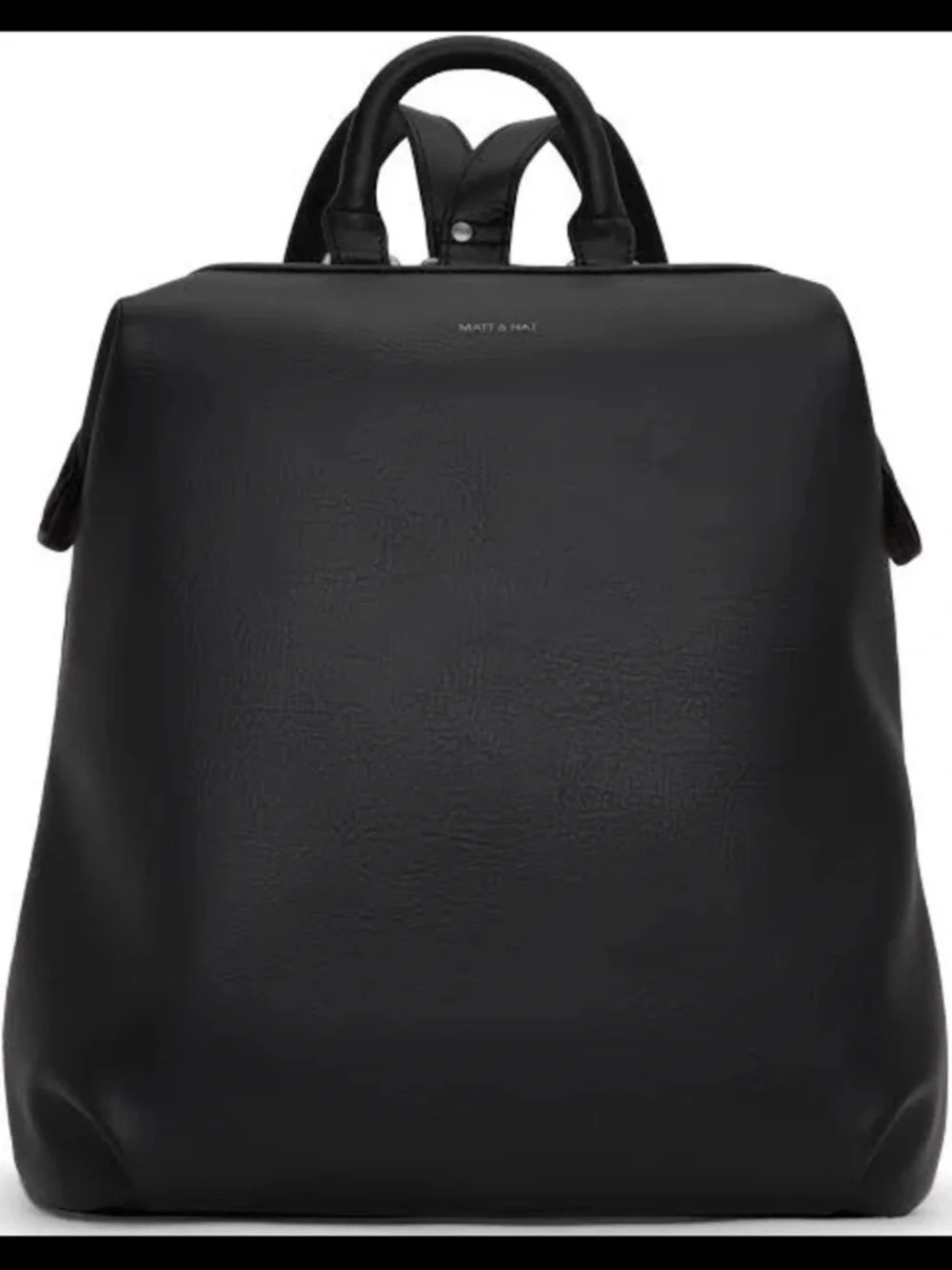 Matt & Nat Black Convertible Vegan Leather Backpack Tote Stylish Matt & Nat